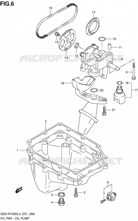 SUMP - OLIEPOMP  Suzuki MOTO 1000 GSX-R 2013  GSX-R1000 L3/GSX-R1000Z L3 (E51)