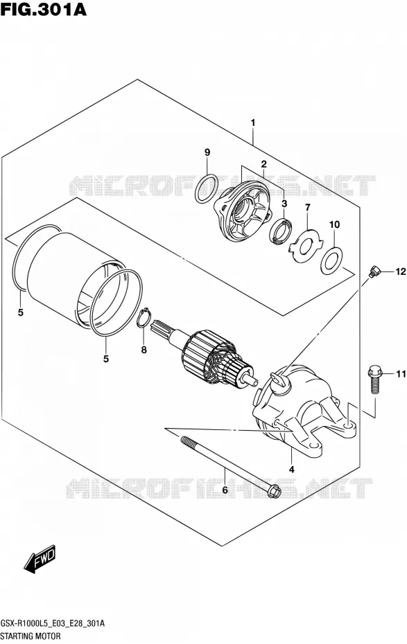 STARTMOTOR Suzuki MOTO 1000 GSX-R 2015  GSX-R1000 L5 (E03,E28,E33)