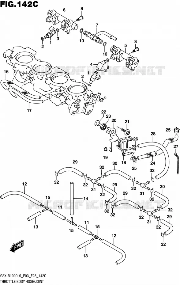 GASKLEPHUIS (GSX-R1000L6 E33) Suzuki MOTO 1000 GSX-R 2016  GSX-R1000 L6 (E03,E28,E33)