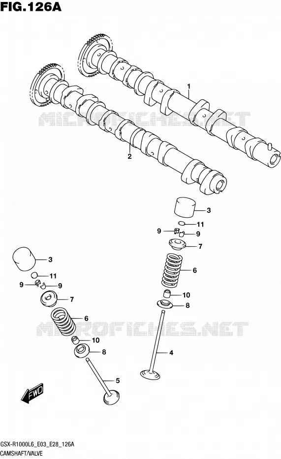 NOKKENAS - VALVES Suzuki MOTO 1000 GSX-R 2016  GSX-R1000 L6 (E03,E28,E33)