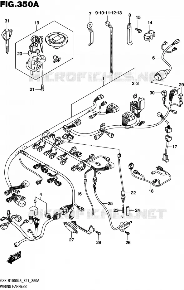 BEDRADING (GSX-R1000L6 E21) Suzuki MOTO 1000 GSX-R 2016  GSX-R1000UF L6 (E21)