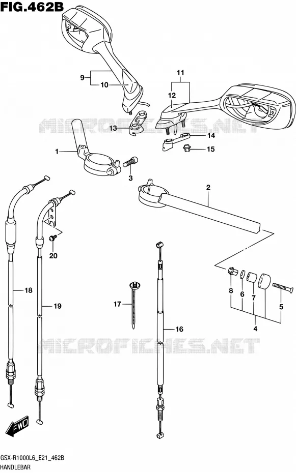 STUUR (GSX-R1000AL6 E21) Suzuki MOTO 1000 GSX-R 2016  GSX-R1000UF L6 (E21)