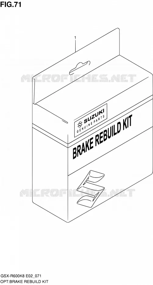 BRAKE REBUILD KIT Suzuki MOTO 600 GSX-R 2010  GSX-R600 L0 (E02,E19,E24)