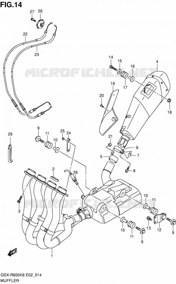 GELUIDDEMPER Suzuki MOTO 600 GSX-R 2010  GSX-R600 L0 (E02,E19,E24)