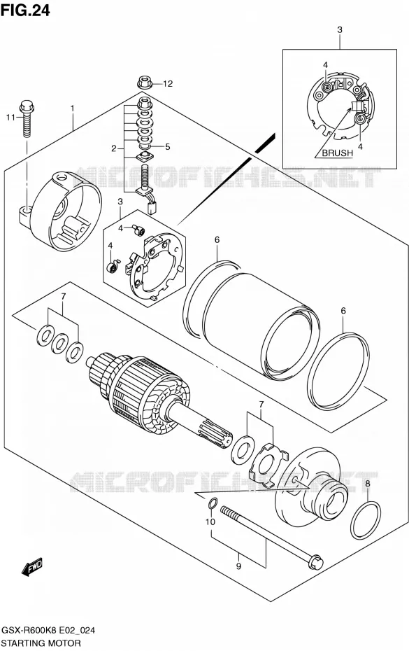 STARTMOTOR Suzuki MOTO 600 GSX-R 2010  GSX-R600 L0 (E02,E19,E24)