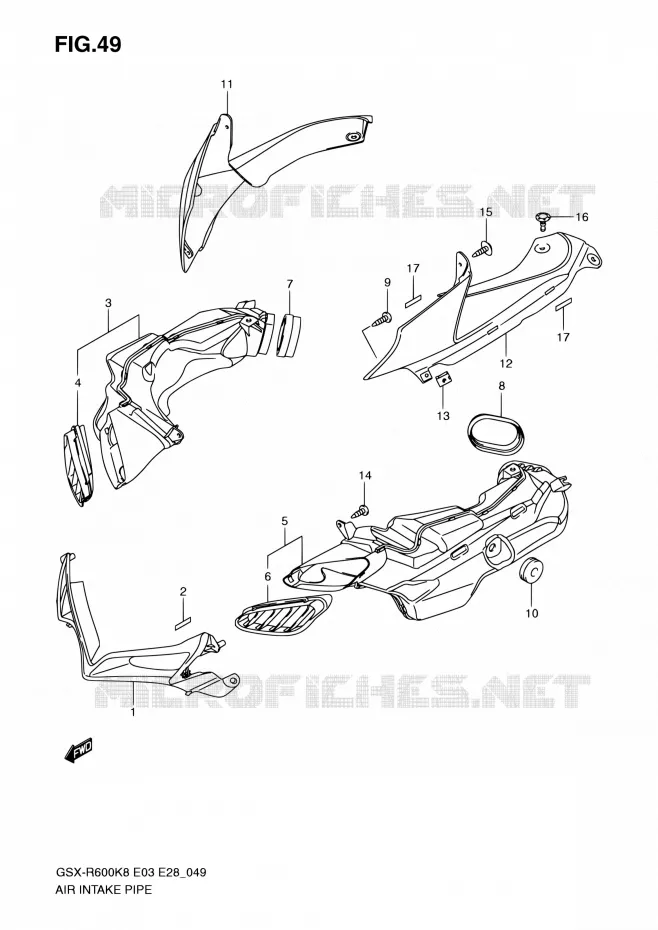 LUCHTINLAAT (MODEL K8) Suzuki MOTO 600 GSX-R 2010  GSX-R600 L0 (E03,E28,E33)
