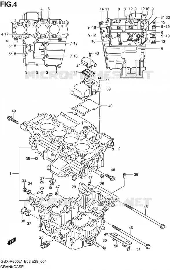 CASING Suzuki MOTO 600 GSX-R 2011  GSX-R600 L1 (E03,E28,E33)