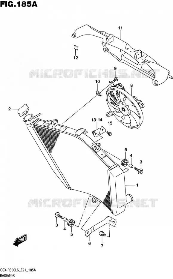 RADIATOR Suzuki MOTO 600 GSX-R 2016  GSX-R600 L6 (E21)