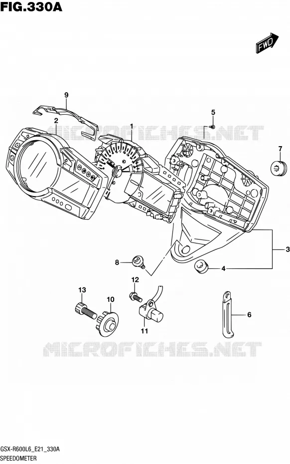 SNELHEIDSMETER Suzuki MOTO 600 GSX-R 2016  GSX-R600 L6 (E21)