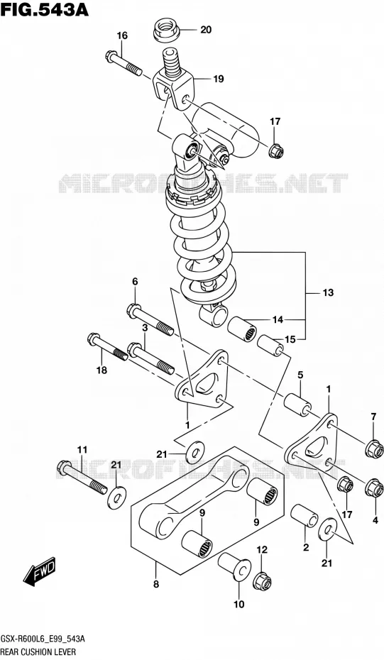 SCHOKBREKER AANEENSCHAKELING Suzuki MOTO 600 GSX-R 2016  GSX-R600 L6 (E99)