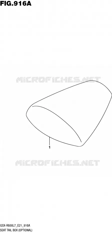 SEAT COWL (OPTIONAL) Suzuki MOTO 600 GSX-R 2017  GSX-R600 L7 (E21)
