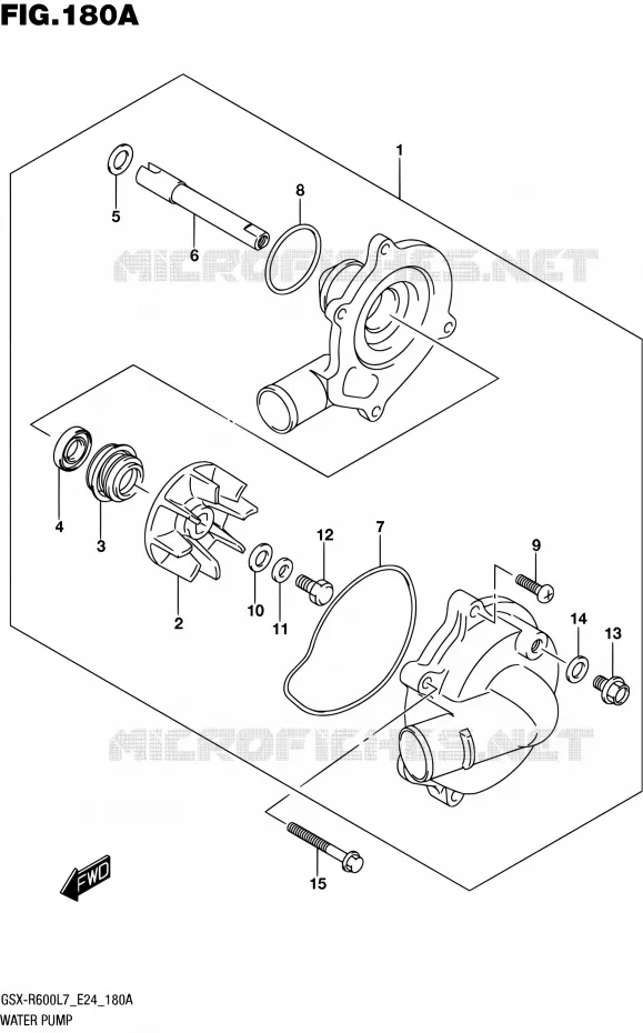 WATERPOMP Suzuki MOTO 600 GSX-R 2017  GSX-R600 L7 (E24)