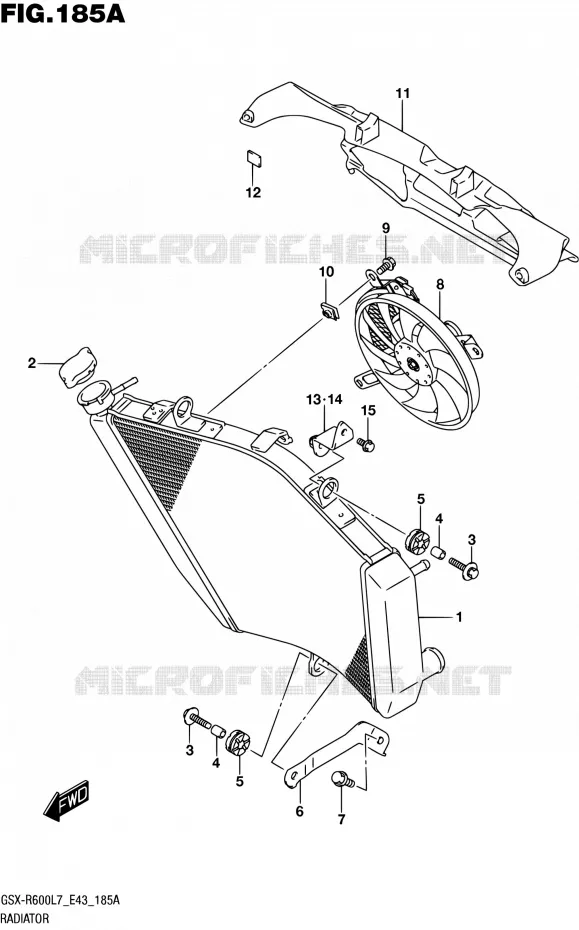 RADIATOR Suzuki MOTO 600 GSX-R 2017  GSX-R600 L7 (E43)