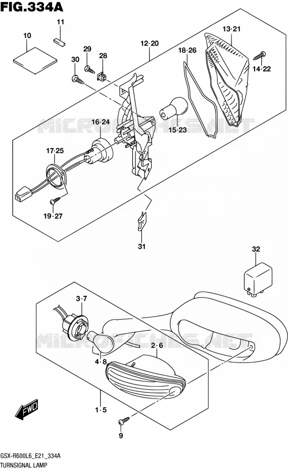 INDICATOREN Suzuki MOTO 600 GSX-R 2016  GSX-R600UF L6 (E21)