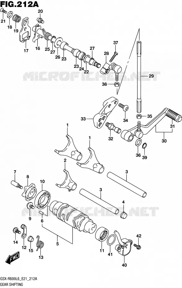 SCHAKELEN ASSY Suzuki MOTO 600 GSX-R 2016  GSX-R600UF L6 (E21)