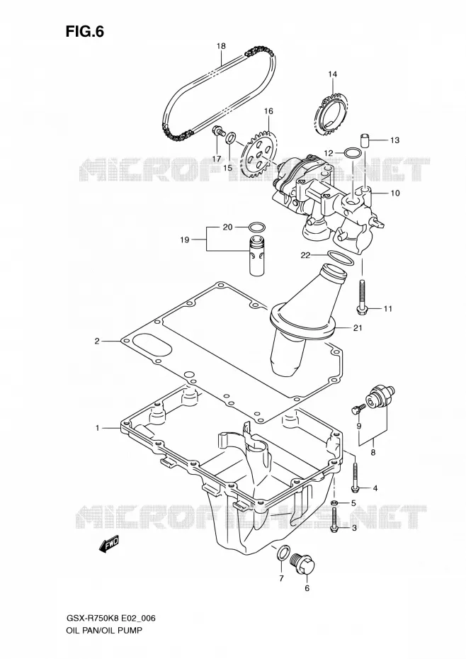 SUMP - OLIEPOMP  Suzuki MOTO 750 GSX-R 2010  GSX-R750 L0 (E02,E19)