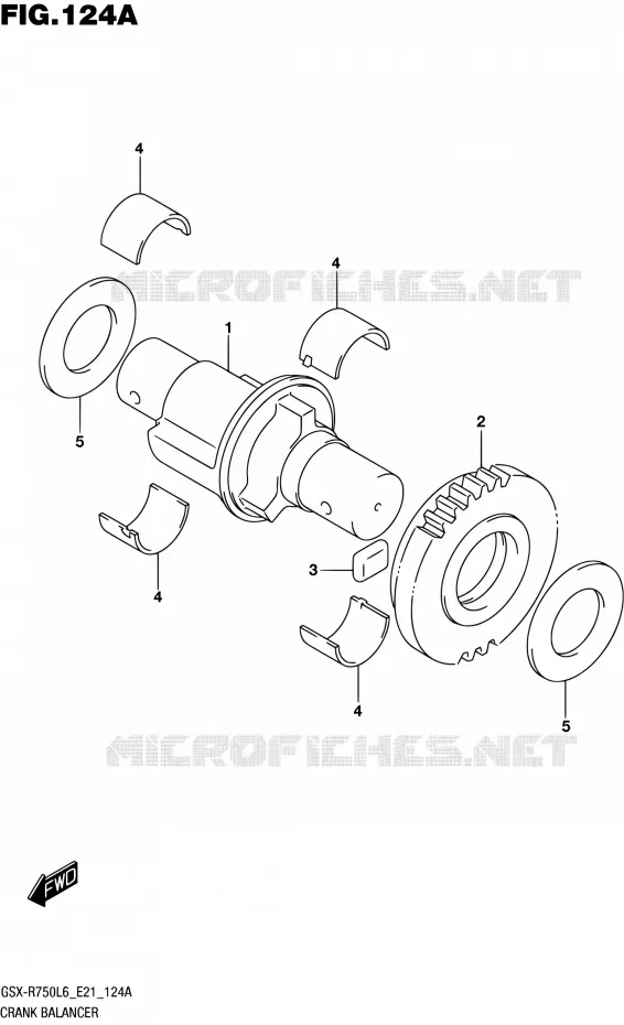 CRANK BALANCER Suzuki MOTO 750 GSX-R 2016  GSX-R750 L6 (E21)