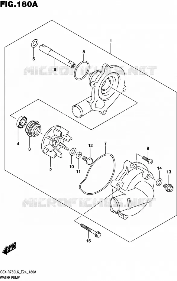 WATERPOMP Suzuki MOTO 750 GSX-R 2016  GSX-R750 L6 (E24)