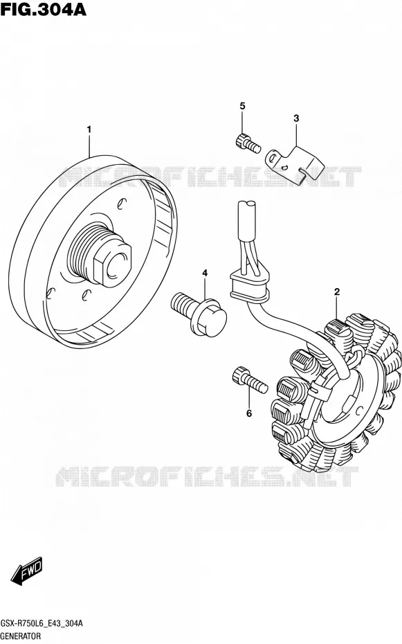 ALTERNATOR Suzuki MOTO 750 GSX-R 2016  GSX-R750 L6 (E43)