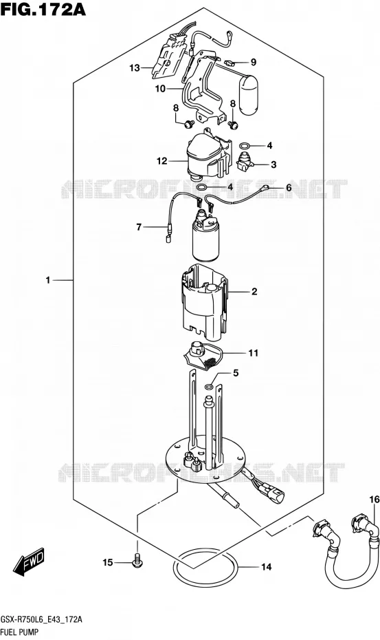 BENZINE POMP Suzuki MOTO 750 GSX-R 2016  GSX-R750 L6 (E43)