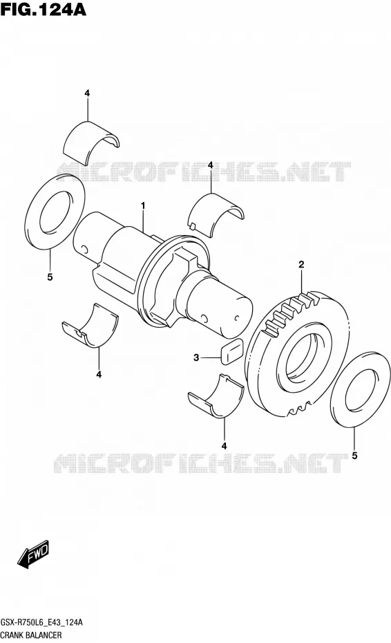 CRANK BALANCER Suzuki MOTO 750 GSX-R 2016  GSX-R750 L6 (E43)