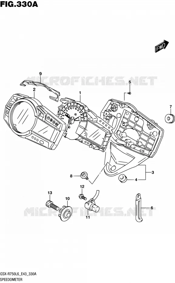 SNELHEIDSMETER Suzuki MOTO 750 GSX-R 2016  GSX-R750 L6 (E43)