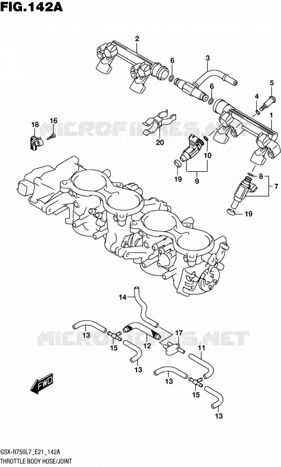GASKLEPHUIS Suzuki MOTO 750 GSX-R 2017  GSX-R750 L7 (E21)