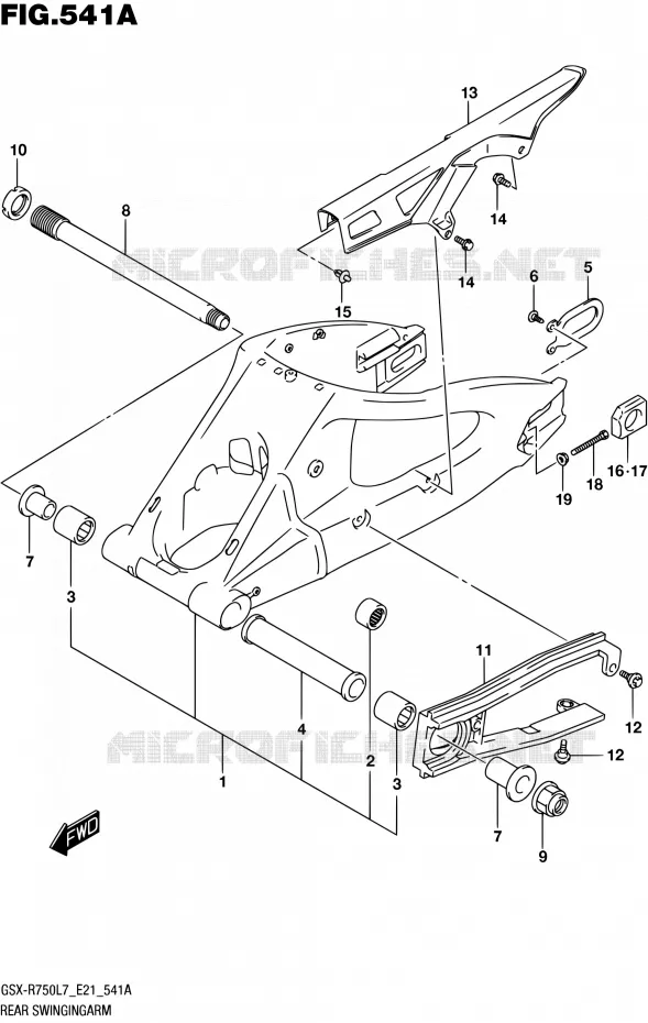 SWINGARM Suzuki MOTO 750 GSX-R 2017  GSX-R750 L7 (E21)