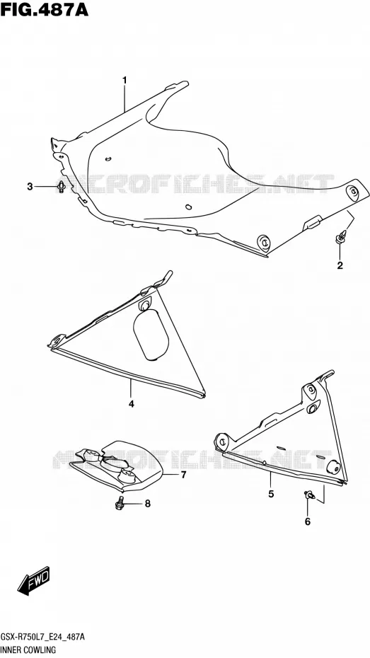 INNER KUIP Suzuki MOTO 750 GSX-R 2017  GSX-R750 L7 (E24)