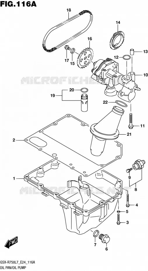 SUMP - OLIEPOMP Suzuki MOTO 750 GSX-R 2017  GSX-R750 L7 (E24)