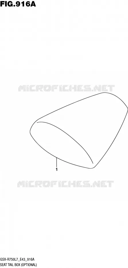 SEAT COWL (OPTIONAL) Suzuki MOTO 750 GSX-R 2017  GSX-R750 L7 (E43)
