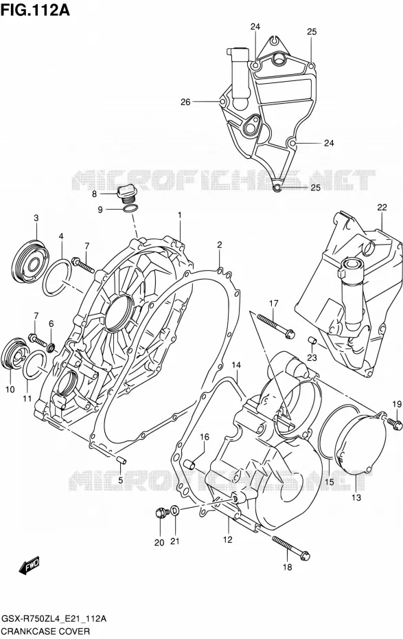 CASING Suzuki MOTO 750 GSX-R 2014  GSX-R750ZUF L4 (E21)