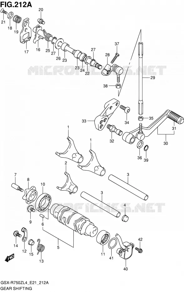 SCHAKELEN ASSY Suzuki MOTO 750 GSX-R 2014  GSX-R750ZUF L4 (E21)