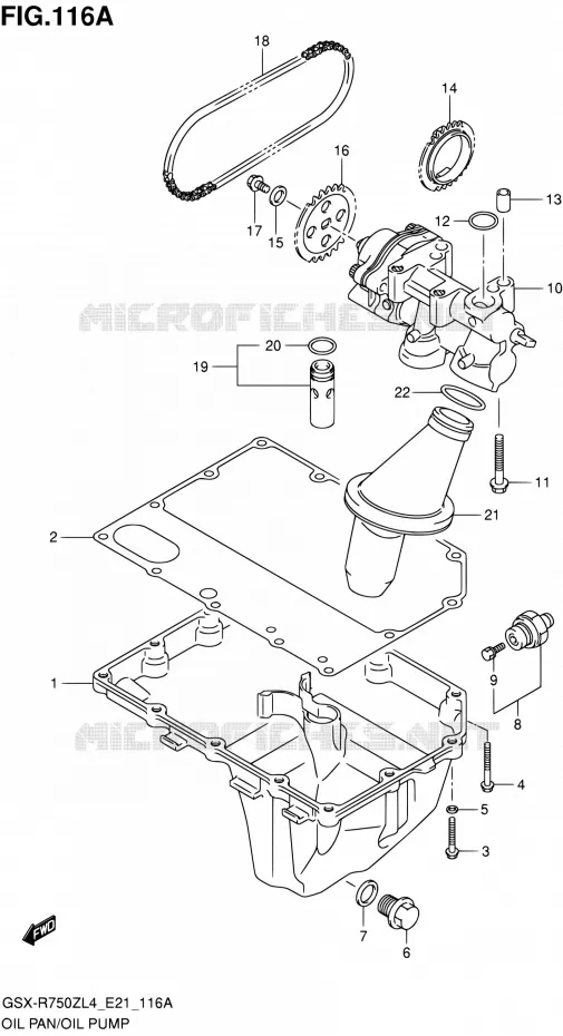 SUMP - OLIEPOMP Suzuki MOTO 750 GSX-R 2014  GSX-R750ZUF L4 (E21)