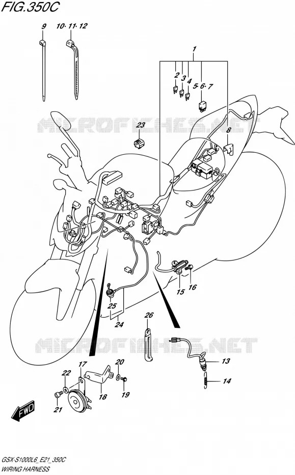 BEDRADING (GSX-S1000AL6 E21) Suzuki MOTO 1000 GSX-S 2016  GSX-S1000A L6 (E21)