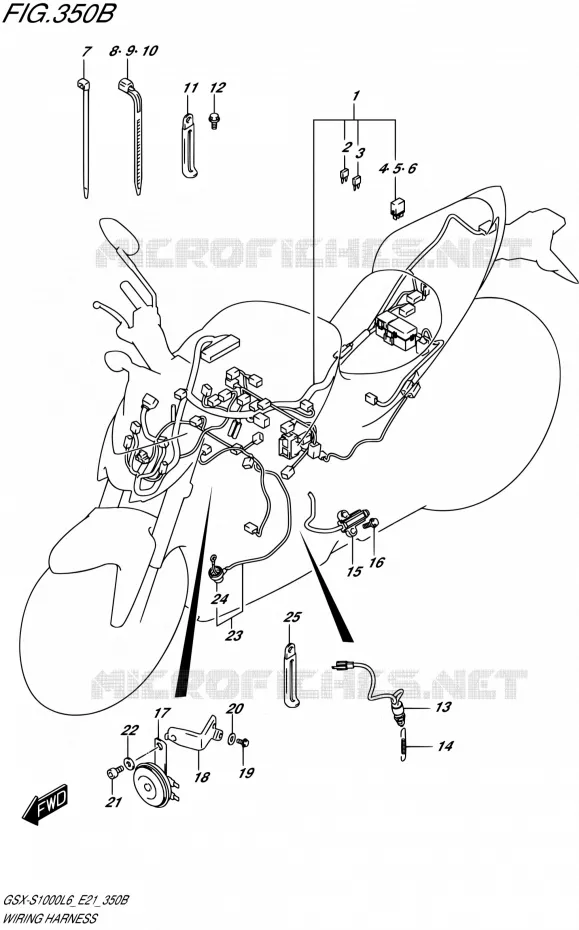 BEDRADING (GSX-S1000UFL6 E21) Suzuki MOTO 1000 GSX-S 2016  GSX-S1000A L6 (E21)