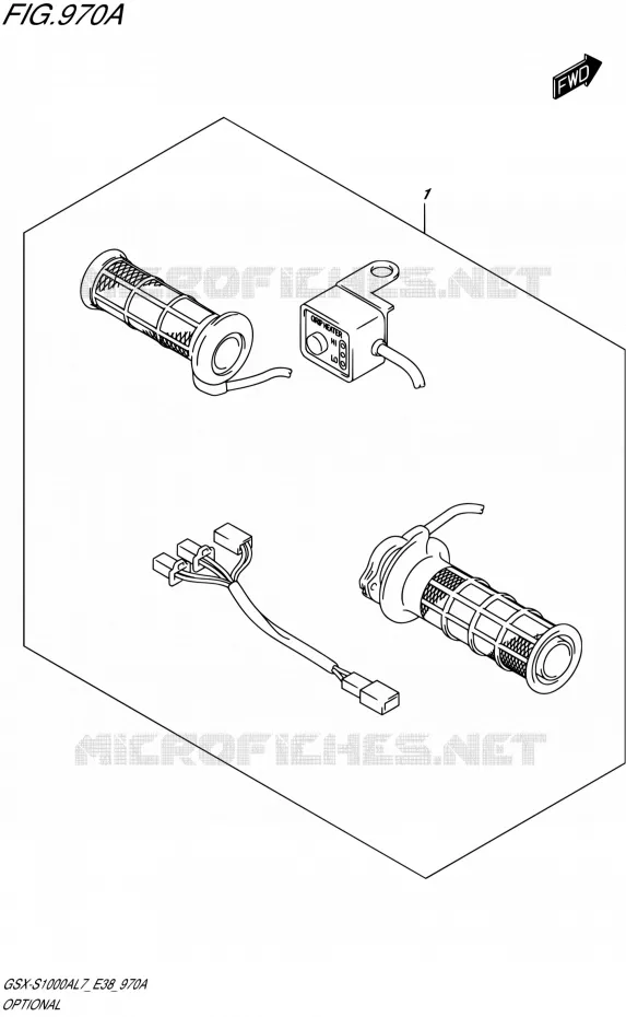 OPTIES (GRIP HEATER SET) Suzuki MOTO 1000 GSX-S 2017  GSX-S1000A L7 (E38)