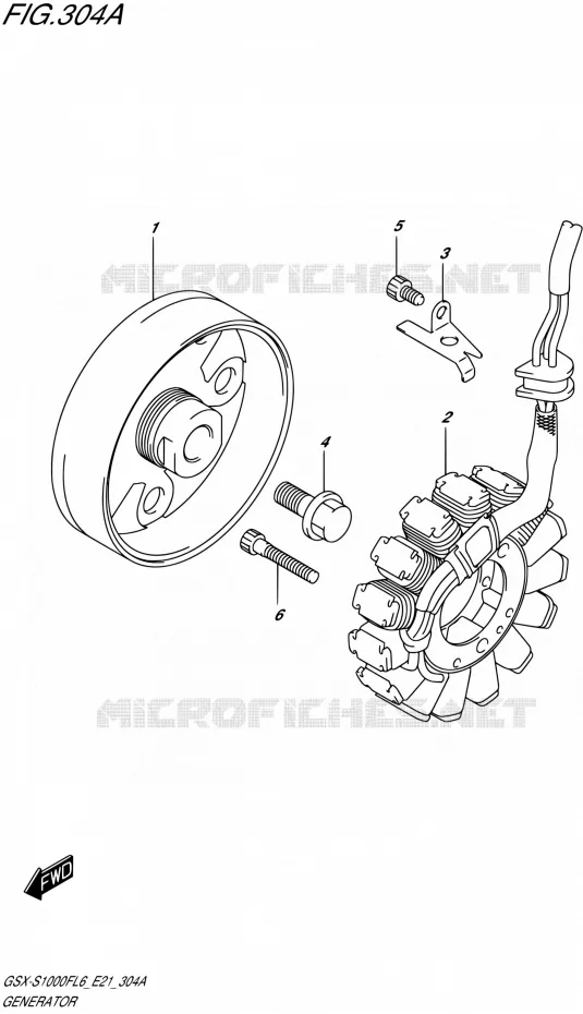 ALTERNATOR Suzuki MOTO 1000 GSX-S 2016  GSX-S1000FA L6 (E21)