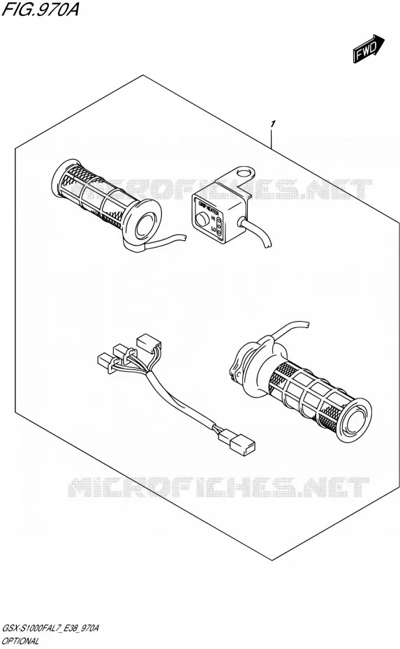 OPTIES (GRIP HEATER SET) Suzuki MOTO 1000 GSX-S 2017  GSX-S1000FA L7 (E38)