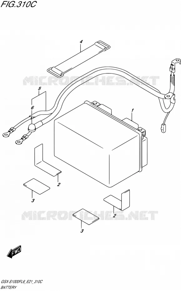 ACCU (GSX-S1000FAL6 E21) Suzuki MOTO 1000 GSX-S 2015  GSX-S1000FAUF L6 (E21)