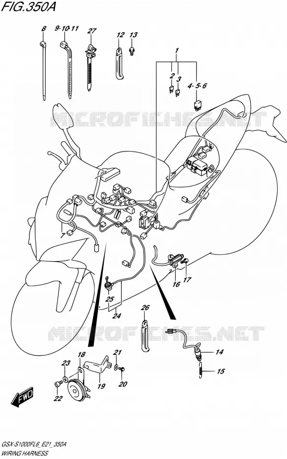 BEDRADING (GSX-S1000FL6 E21) Suzuki MOTO 1000 GSX-S 2015  GSX-S1000FAUF L6 (E21)