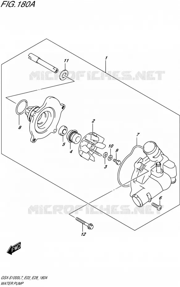 WATERPOMP Suzuki MOTO 1000 GSX-S 2017  GSX-S1000 L7 (E33)
