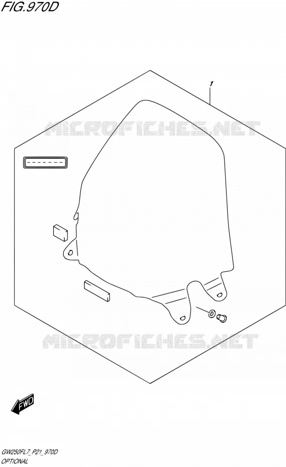 OPTIES (WIND SCREEN) Suzuki MOTO 250 INAZUMA 2017  GW250F L7 (P21)