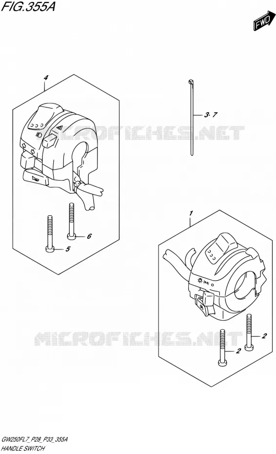 SCHAKELAARS Suzuki MOTO 250 INAZUMA 2017  GW250F L7 (P28,P33)