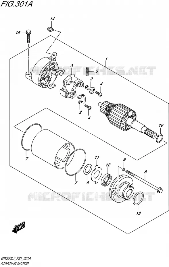 STARTMOTOR Suzuki MOTO 250 INAZUMA 2017  GW250 L7 (P21)