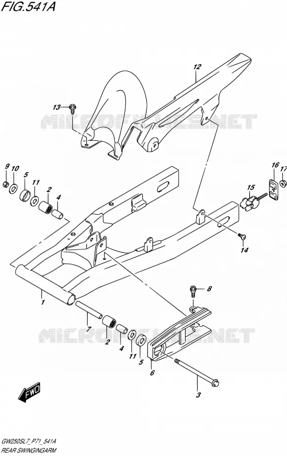 SWINGARM Suzuki MOTO 250 INAZUMA 2017  GW250S L7 (P71)