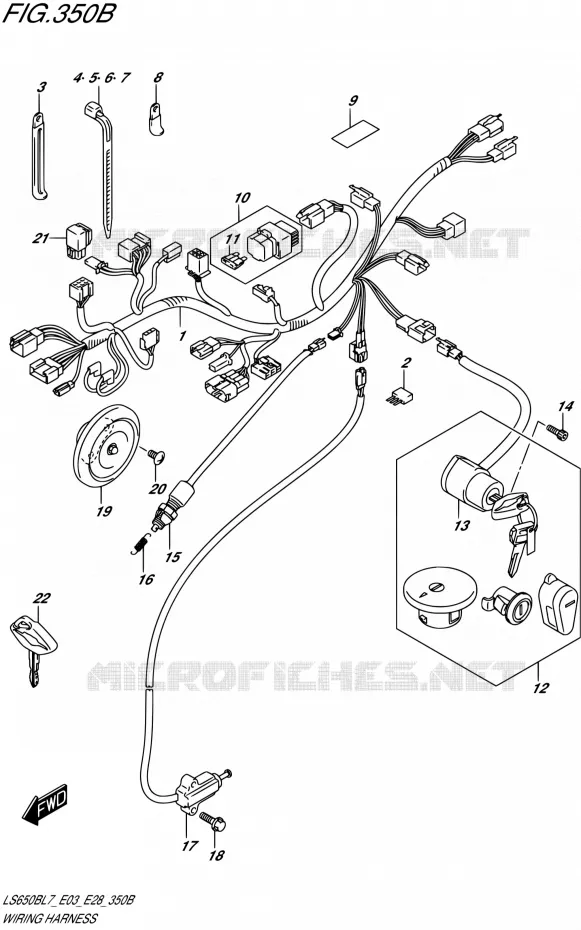 BEDRADING (LS650BL7 E28) Suzuki MOTO 650 BOULEVARD 2017  LS650B L7 (E03,E28,E33)