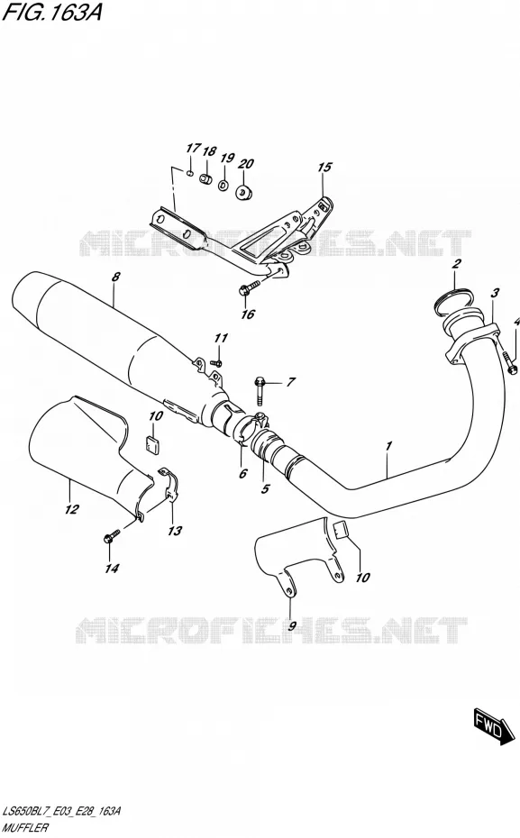 GELUIDDEMPER Suzuki MOTO 650 BOULEVARD 2017  LS650B L7 (E03,E28,E33)