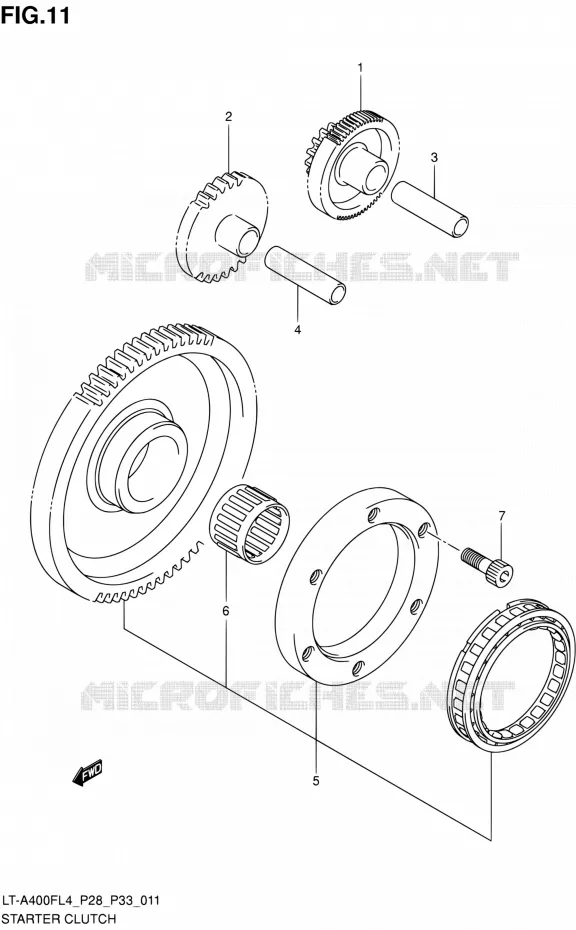 STARTMOTOR CLUTCH Suzuki QUAD 400 KINGQUAD 2014  LT-A400F L4/LT-A400FZ L4 (P03,P28,P33)