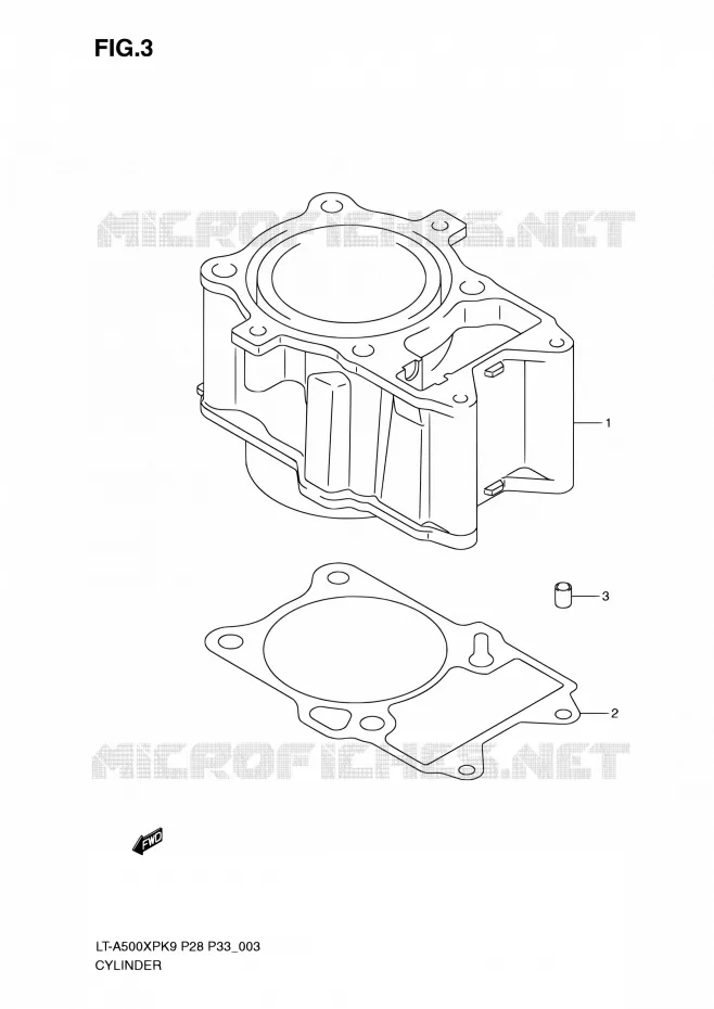 CILINDER Suzuki QUAD 500 KINGQUAD 2010  LT-A500XP L0/LT-A500XPZ L0 (P28,P33)